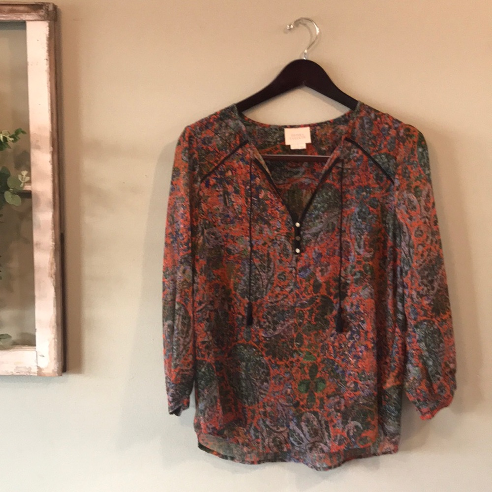 EDME & ESYLLTE Sheer Floral Blouse -Size 6